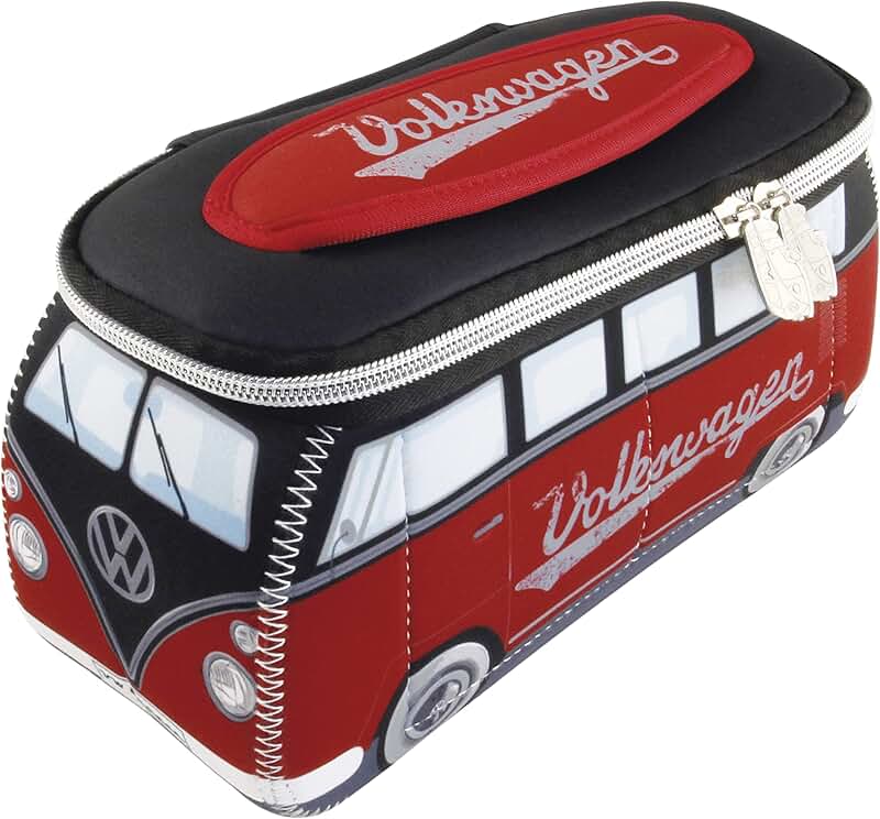 Neoprene Travel Makeup Bag with Bus Design