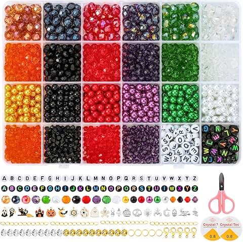 Halloween Bead Kit with Crystal and Pearl Beads