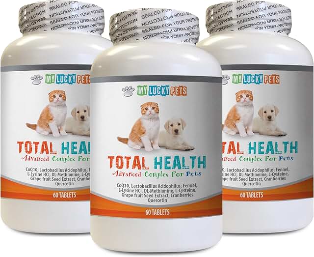 Cat coat and health supplement with cranberry, 3 bottles
