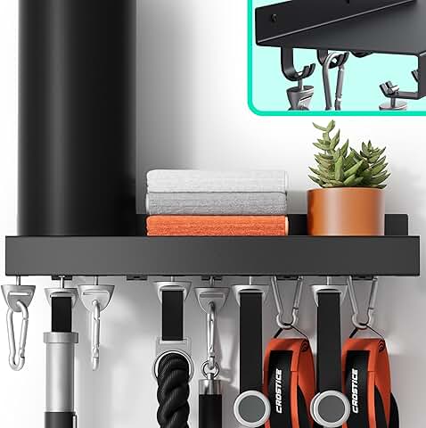 Wall-Mounted Metal Shelf for Gym Storage