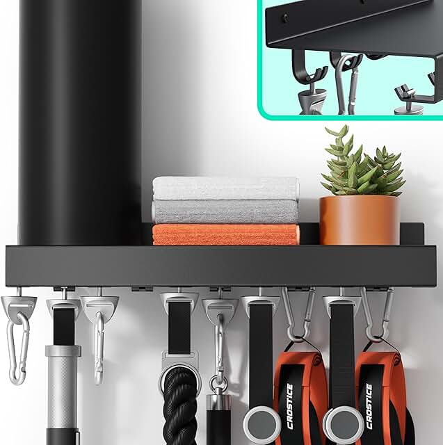 Wall-Mounted Metal Shelf for Gym Storage