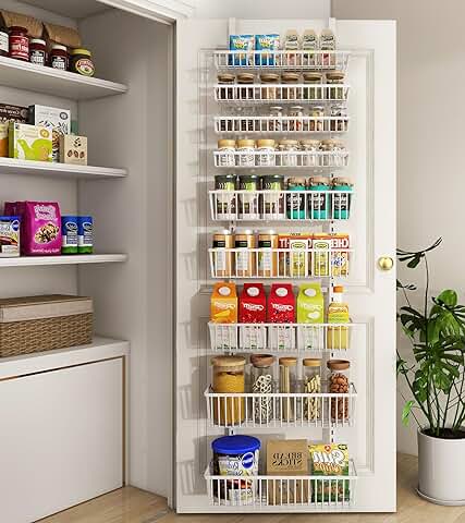 White 9-Tier Over-the-Door Pantry Organizer