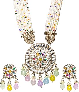 Long Kundan Jewelry Set for Women