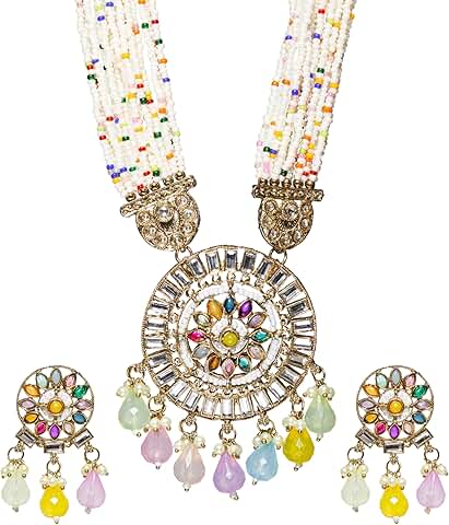 Long Kundan Jewelry Set for Women