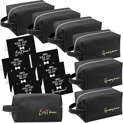 Men's Toiletry Bag with Bowknot and Greeting Card