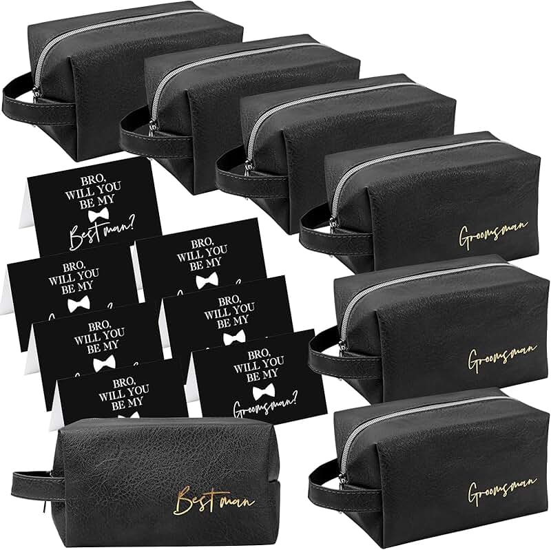 Men's Toiletry Bag with Bowknot and Greeting Card
