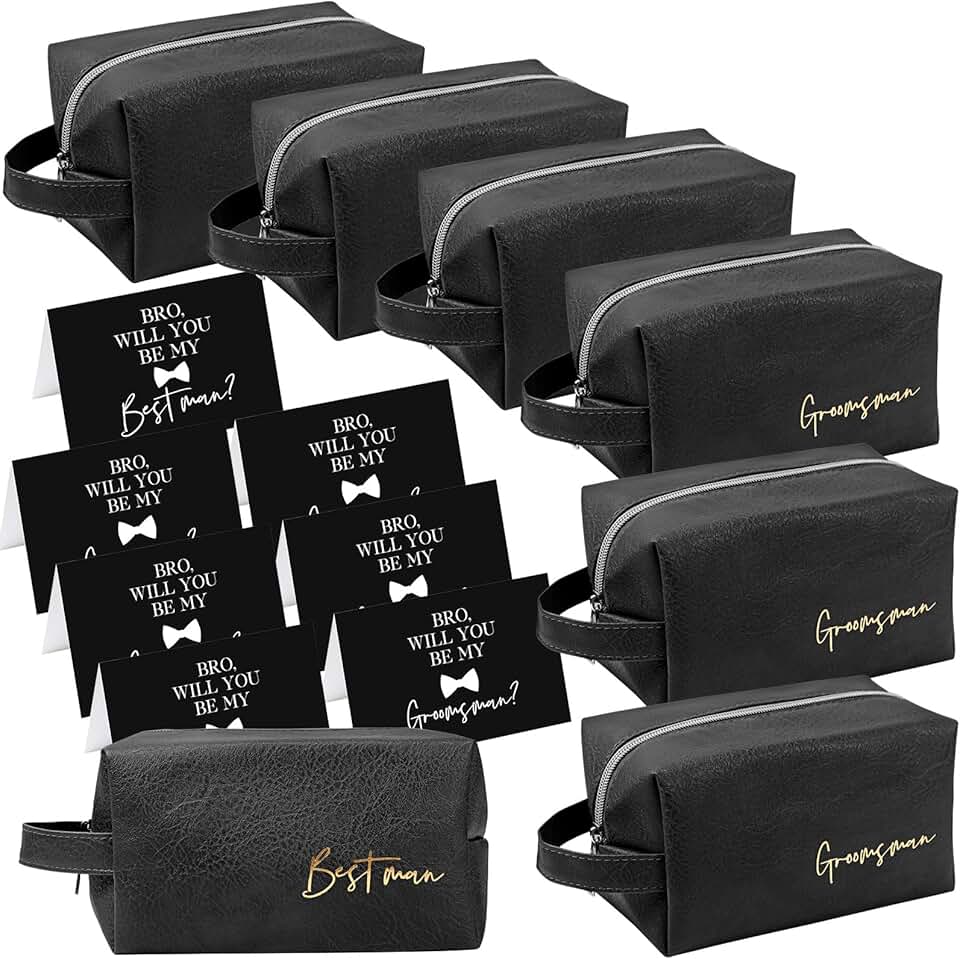 Men's Toiletry Bag with Bowknot and Greeting Card