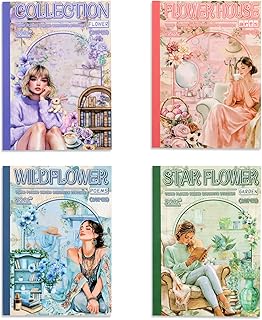 Four Girl Scrapbook Sticker Books with 480 Washi Stickers