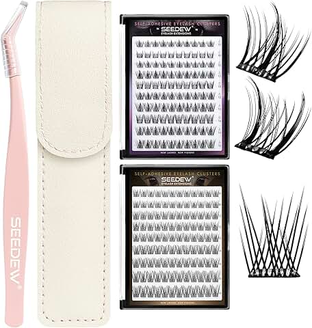 Three-piece DIY lash set with tweezer and natural style