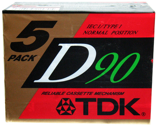 Dynamic Performance D90 high output IEC I audio cassette tapes, 5-pack
