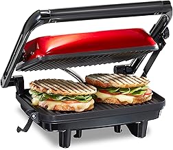 Indoor Panini Press and Grill with Locking Lid