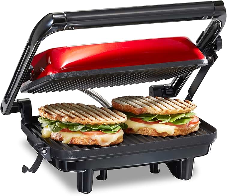 Indoor Panini Press and Grill with Locking Lid