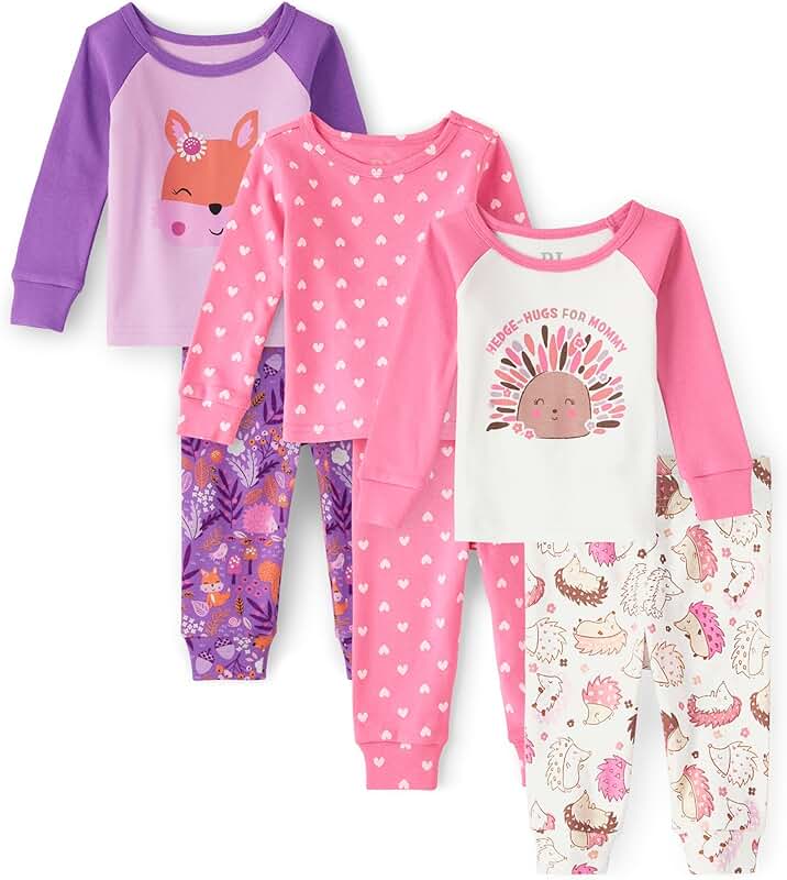 Baby Girl and Toddler Cotton Long Sleeve Pajama Set
