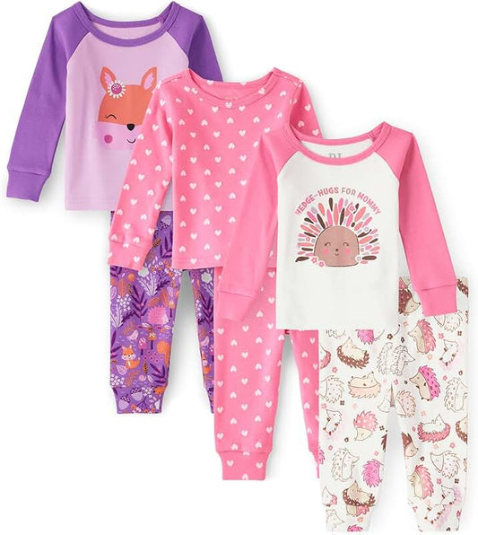 Baby Girl and Toddler Cotton Long Sleeve Pajama Set
