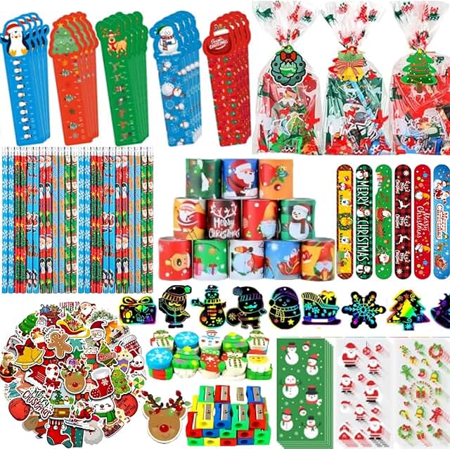 24 Christmas Stationery Party Favors for Kids