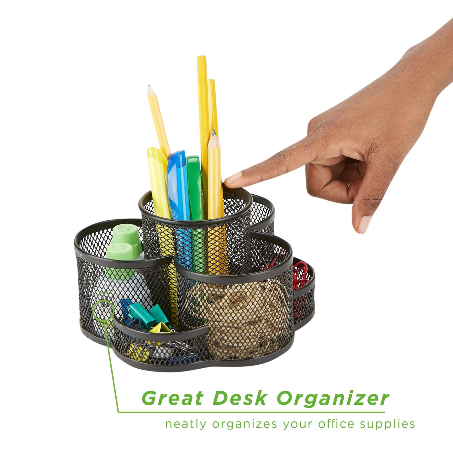 7-Compartment Desk Organizer for Office Supplies