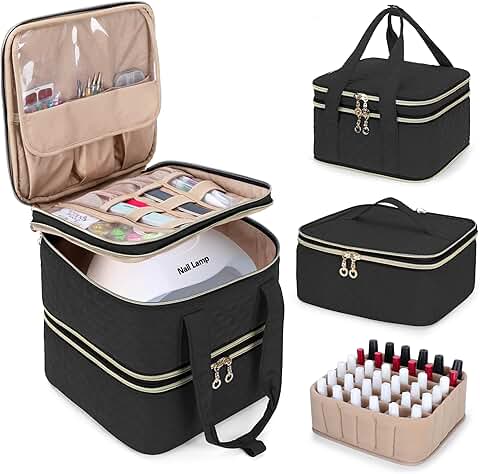 Black Nail Polish Organizer with 72 Slots