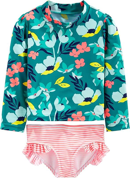 Toddler and Baby Girl Rashguard Sets