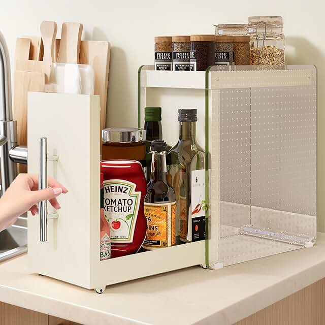 Two-Tier Pull-Out Spice and Condiment Organizer