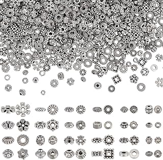 1200pcs Antique Silver Spacer Beads for Jewelry Making