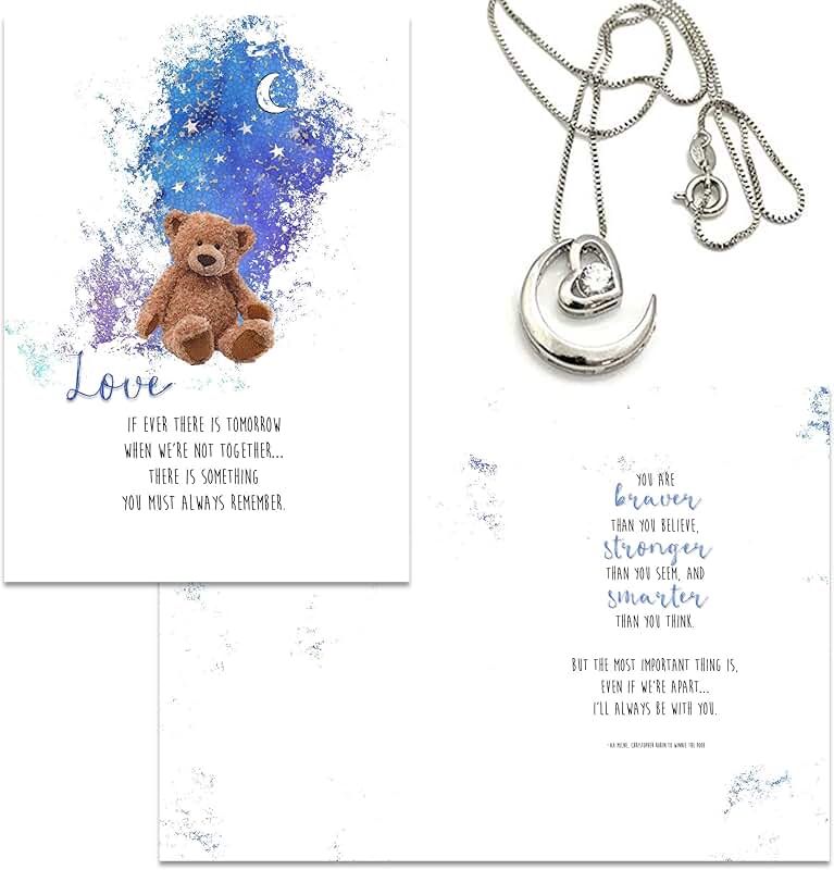 Smiling Wisdom Heart in Moon Silver Gift Set