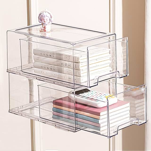 Large Clear Plastic Storage Box for Office and Home