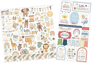 Multicolor Baby Girl Stickers for Crafts and Scrapbooking