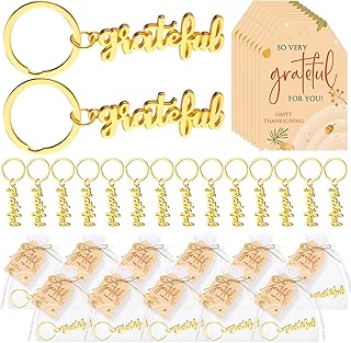 Gold Thanksgiving Keychain Gift for Coworkers