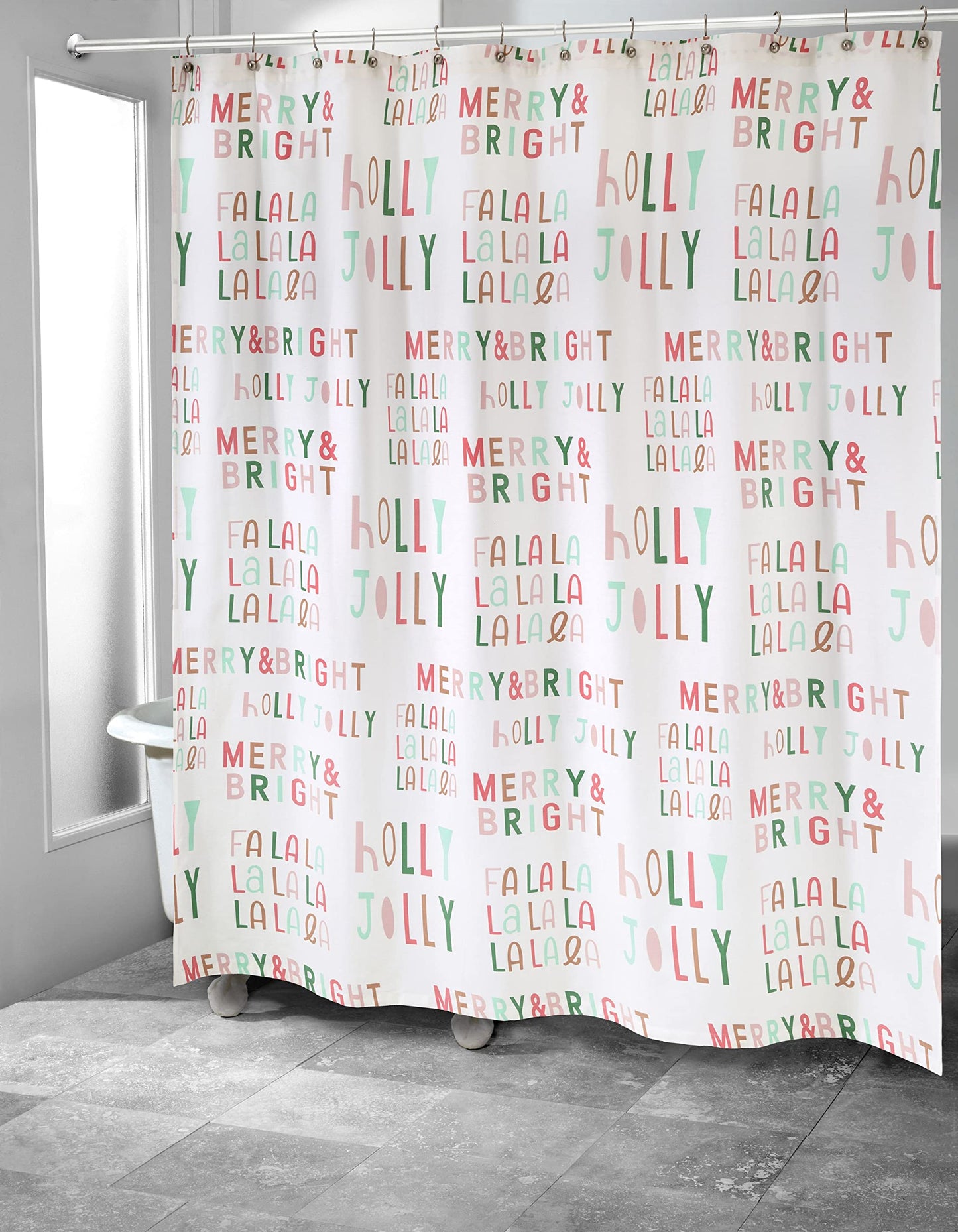 Holiday Shower Curtain, Waterproof, Bathroom  Holiday Decor, Falala,