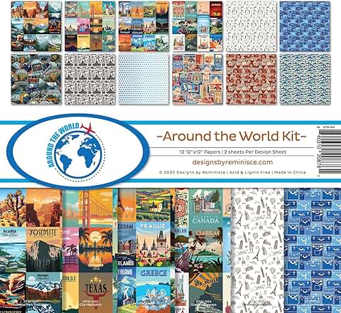 Reminisce Around The World Scrapbook Kit