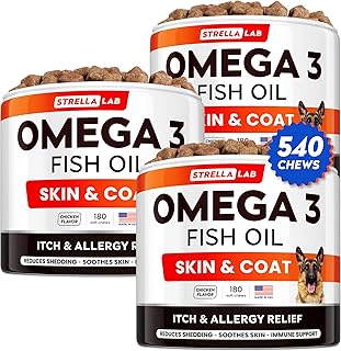 Omega 3 Fish Oil Treats for Dogs to Support Skin and Coat