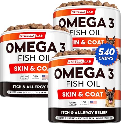 Omega 3 Fish Oil Treats for Dogs to Support Skin and Coat