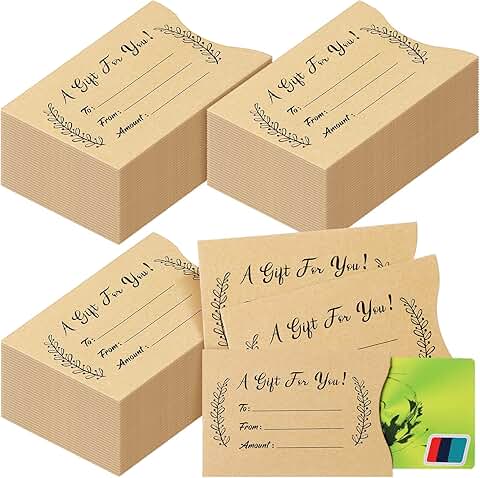 600 Brown Gift Card Envelopes for Thank You and Gifts