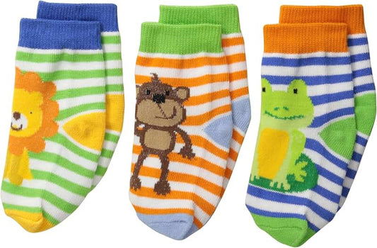 Baby Boy Jungle Animal Socks Pack