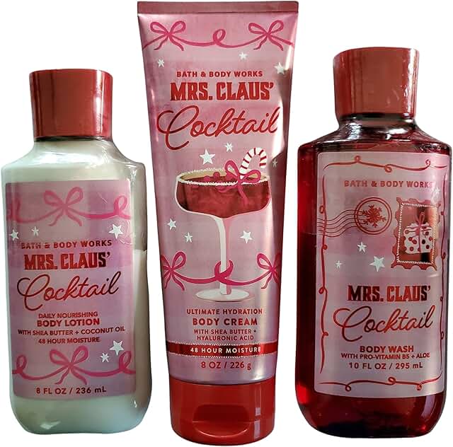 Mrs Claus Body Wash, Lotion, and Hydration Cream Set