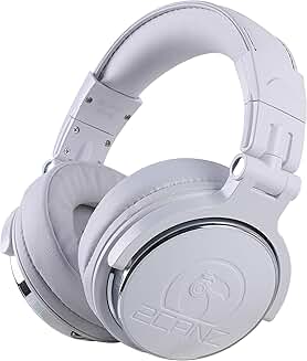 Pro Matte White Over-Ear Wired DJ Headphones