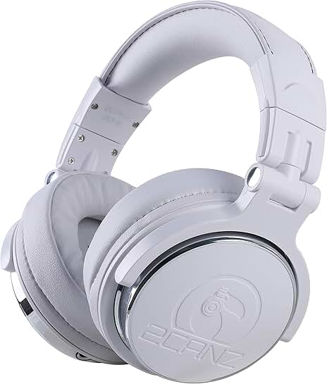 Pro Matte White Over-Ear Wired DJ Headphones