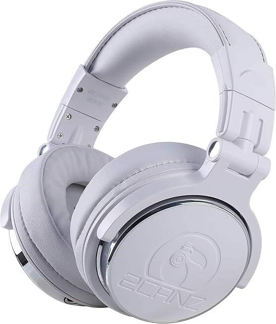 Pro Matte White Over-Ear Wired DJ Headphones