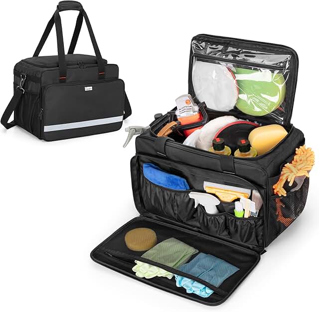 Large Auto Detailing Organizer Bag for Car Supplies