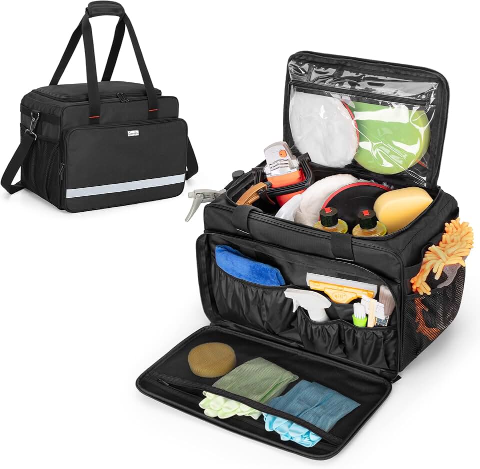 Large Auto Detailing Organizer Bag for Car Supplies