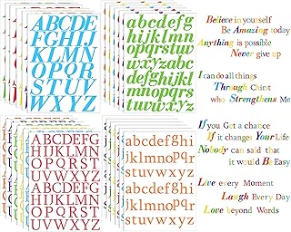Set of 1092 Colorful Self-Adhesive Letter Stickers