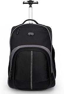 16-Inch Compact Rolling Backpack with Laptop Sleeve