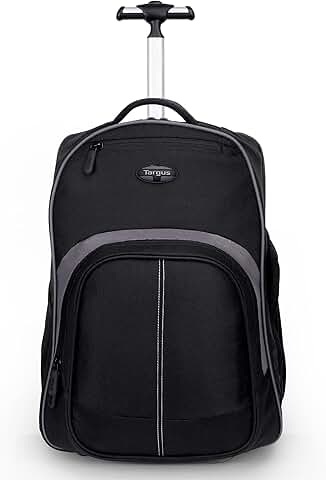 16-Inch Compact Rolling Backpack with Laptop Sleeve