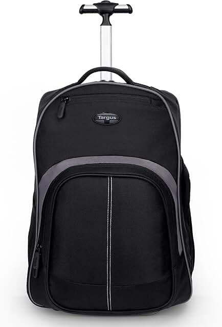 16-Inch Compact Rolling Backpack with Laptop Sleeve