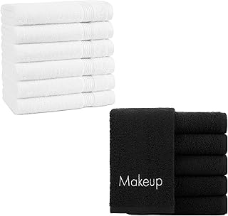 Makeup Remover Wash Cloths and Cotton Hand Towels
