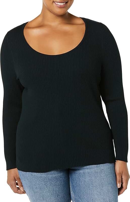 Women's Long-Sleeve Fine Gauge Stretch Sweater