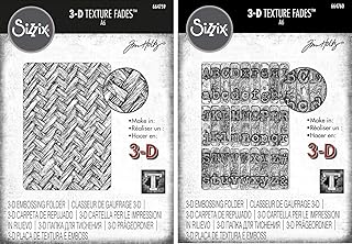 3D Embossing Folders Bundle: Intertwine & Typewriter
