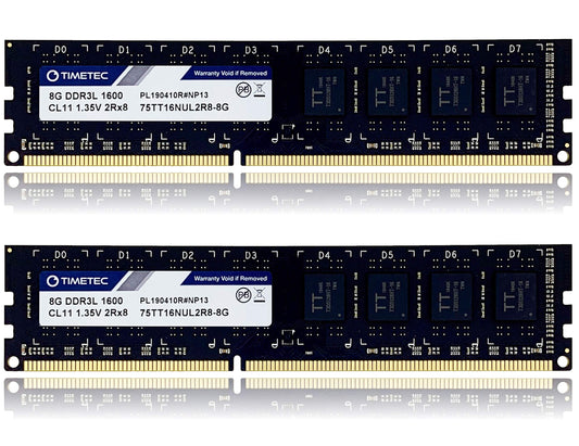 16GB DDR3L Desktop Memory Kit (2x8GB) 1600MHz
