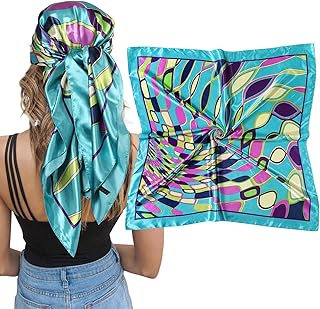 Large Satin Silk Hair Bandana and Sleep Wrap for Women