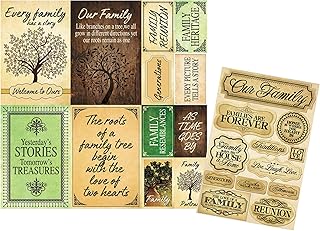 Vintage Family Tree Stickers for Scrapbooking